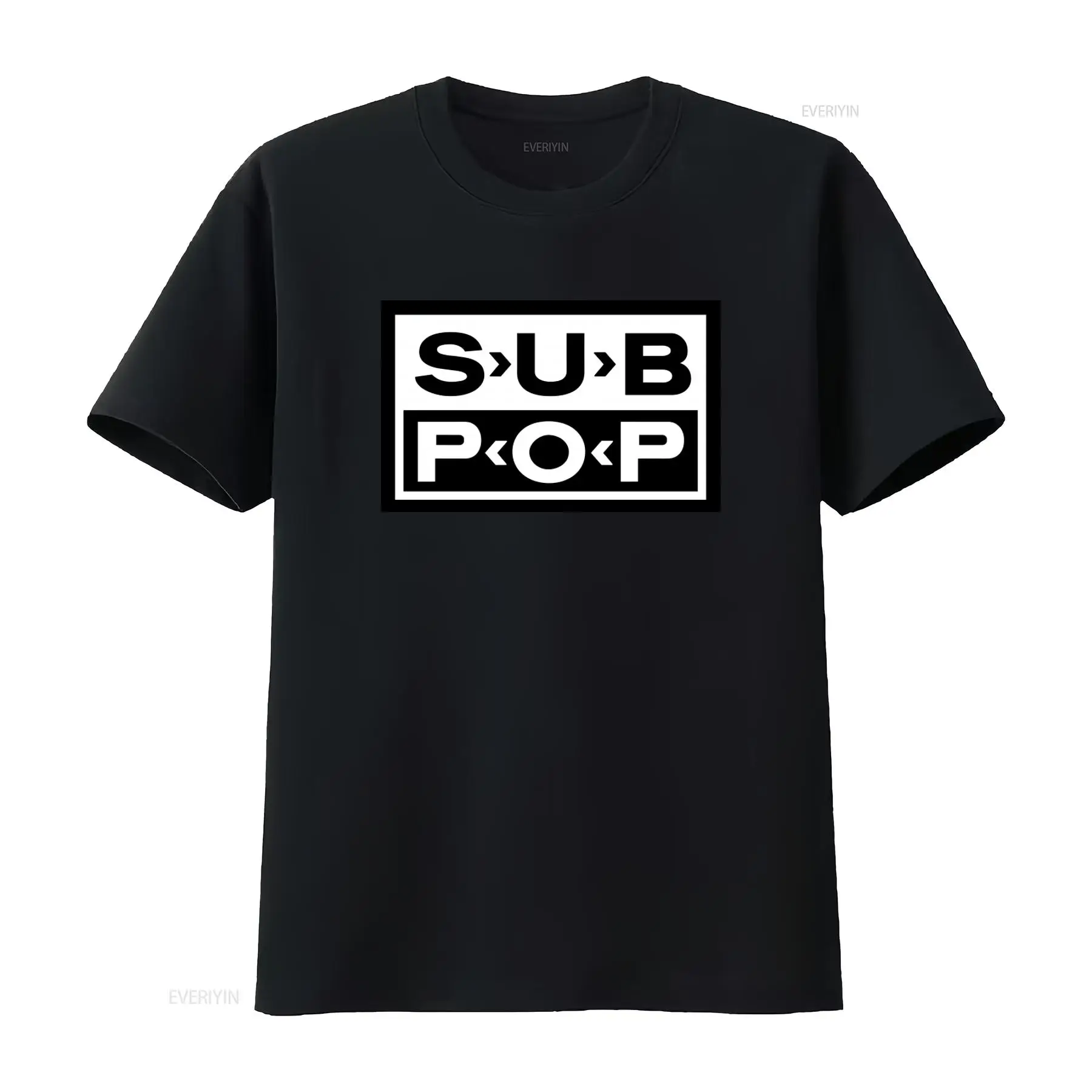 Vintage Fashion Jersey - Sub Pop Logo T Shirt Black