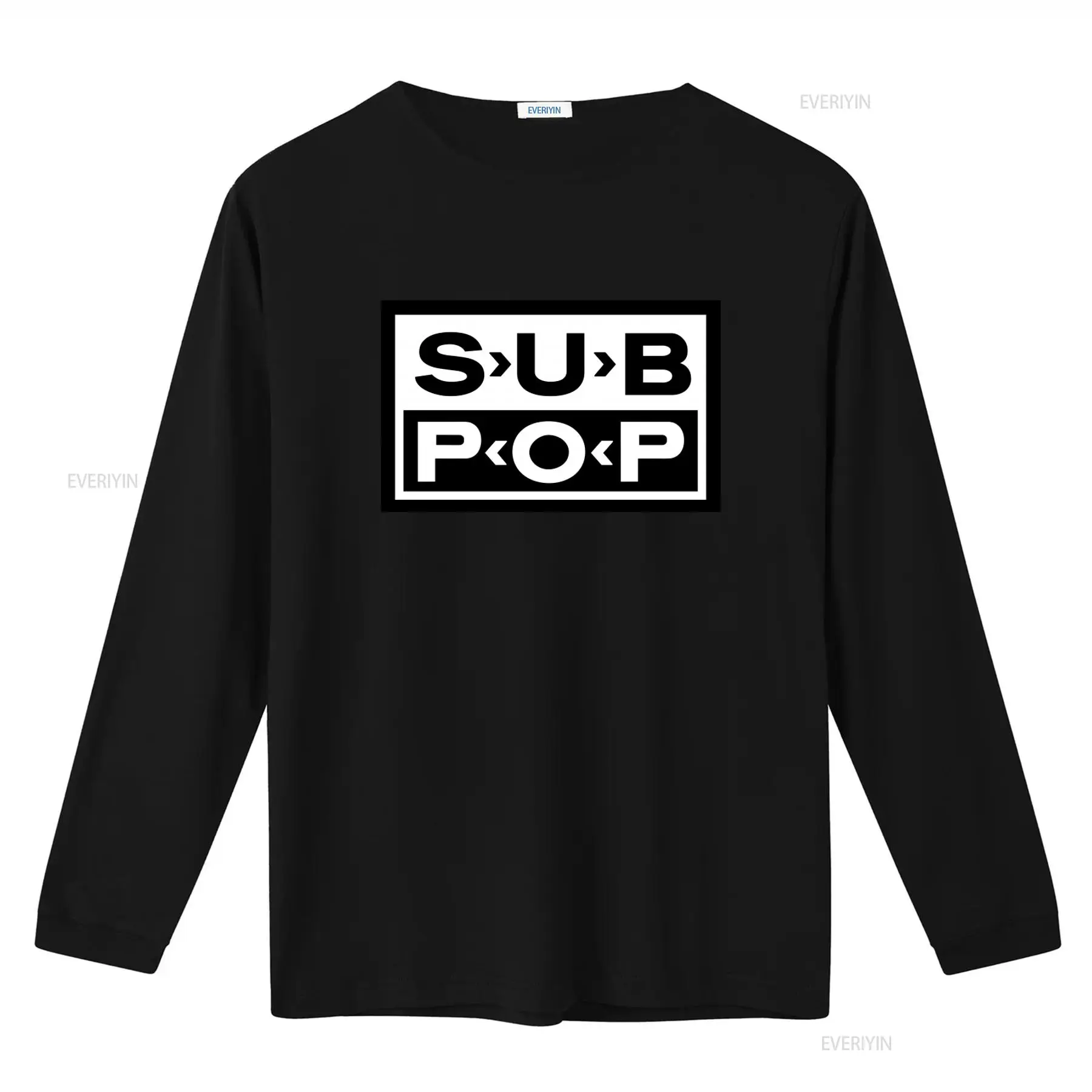 Sub Pop Logo T Shirt Black wit - đánh giá và giá Vintage Fashion Jersey