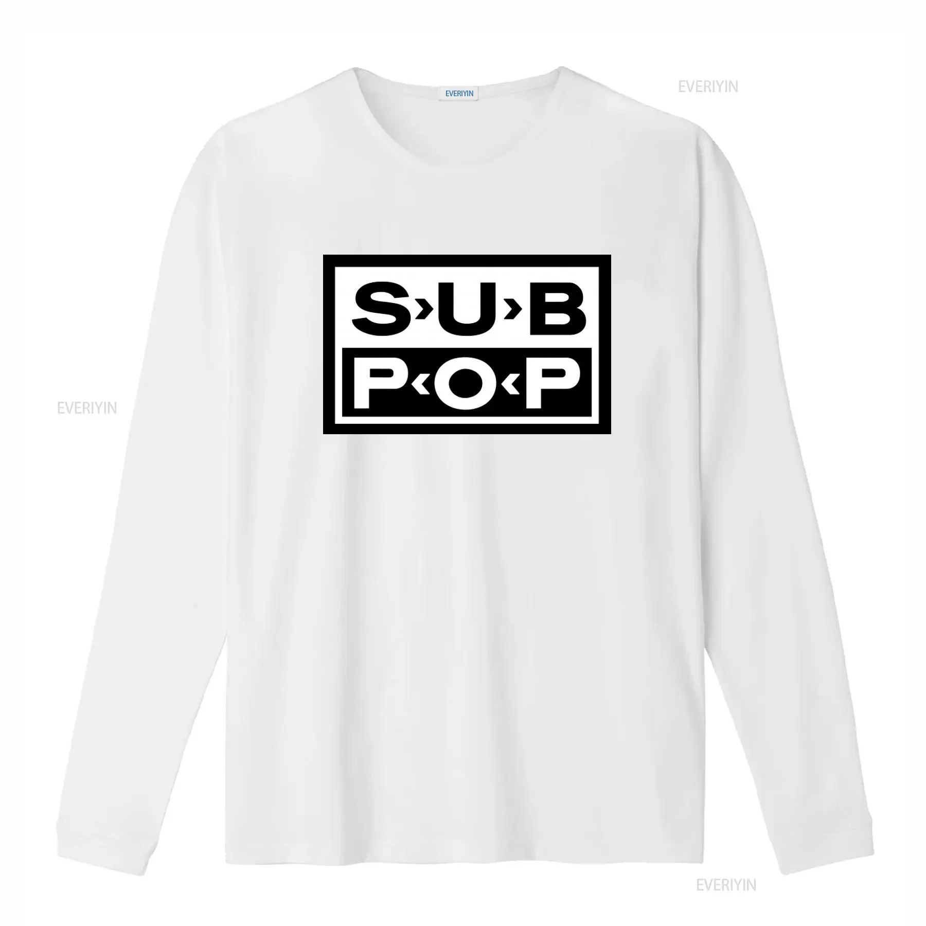 Sub Pop Logo T Shirt Black wit - đánh giá và giá Vintage Fashion Jersey