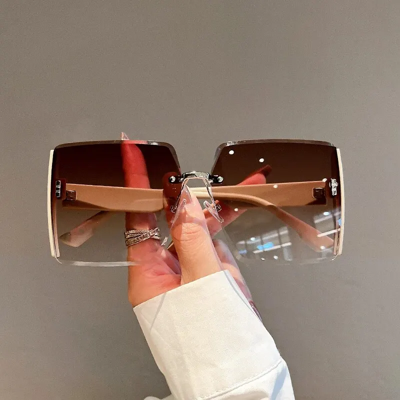 New Square Frameless Retro Sun - đánh giá và giá Vintage Fashion Enthusiasts