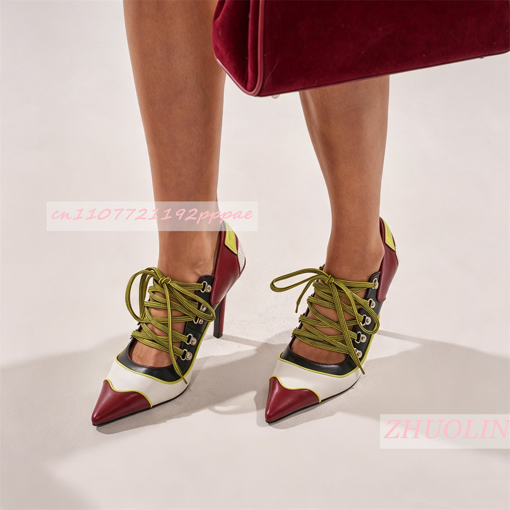 Women Lace Up Pumps Pointed To - đánh giá và giá Vintage Fashion Online
